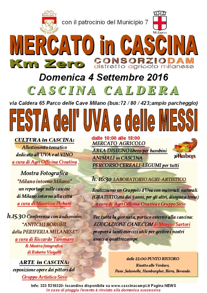 CALDERA Locandina 4 Settembre 2016 Festa dell'UVA e delle MESSI new logo